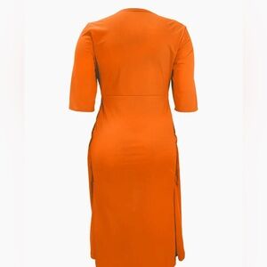 Plus Size Knot Front Ruched Slim Dress